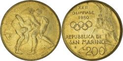 World Coins - Coin, San Marino, 200 Lire, 1980, Rome, , Aluminum-Bronze, KM:109