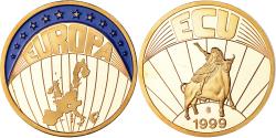 World Coins - France, Medal, Ecu Europa, Politics, 1999, , Copper Gilt