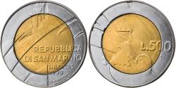 World Coins - Coin, San Marino, 500 Lire, 1990, Rome, , Bi-Metallic, KM:256
