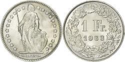World Coins - Switzerland, 1 Franc, Helvetia, 1963, Bern, Silver, , KM:24