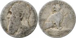 World Coins - Belgium, Leopold II, 50 Centimes, 1901, Brussels, Silver,