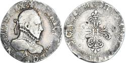 World Coins - France, Henri III, Demi Franc, 1581, Paris, Silver, , Gadoury:487