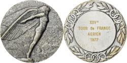 World Coins - France, Medal, Tour de France Aérien, 1977, Silvered bronze, Contaux,
