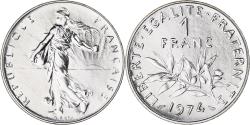 World Coins - Coin, France, Semeuse, Franc, 1974, Paris, FDC, , Nickel, KM:925.1