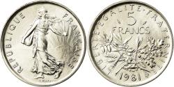 World Coins - Coin, France, Semeuse, 5 Francs, 1981, Paris, , Nickel Clad