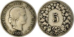 World Coins - Coin, Switzerland, 5 Rappen, 1901, Bern, , Copper-nickel, KM:26