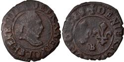 World Coins - Coin, France, Henri III, Denier Tournois, 1589, Rouen, , Copper