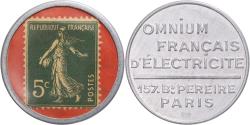World Coins - Coin, France, Omnium français d'électricité, 5 Centimes, Timbre-Monnaie