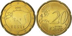 World Coins - Estonia, 20 Euro Cent, BU, 2011, Vantaa, Nordic gold,