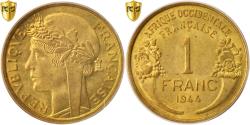 World Coins - Coin, French West Africa, Franc, 1944, Paris, PCGS, MS64+,