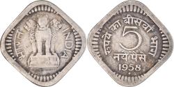 World Coins - Coin, INDIA-REPUBLIC, 5 Naye Paise, 1958
