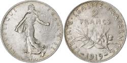 World Coins - France, 2 Francs, Semeuse, 1919, Paris, Silver, , Gadoury:532, KM:845.1