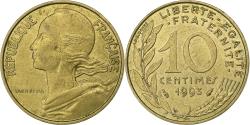 World Coins - France, 10 Centimes, Marianne, 1993, Paris, Aluminum-Bronze,