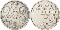 World Coins - Coin, Belgium, 500 Francs, 500 Frank, 1980, Brussels, , Silver Clad