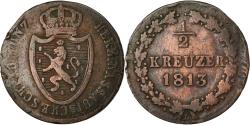 World Coins - Coin, German States, NASSAU, 1/2 Kreuzer, 1813, Usingen, , Copper