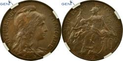 World Coins - Coin, France, Dupuis, 10 Centimes, 1907, Paris, GENI, MS63BR, Bronze, KM:843