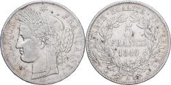 World Coins - France, 5 Francs, Cérès, 1849, Paris, Silver, , Gadoury:719, KM:761.1