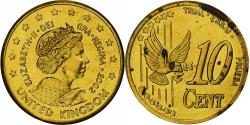 World Coins - United Kingdom, 10 Euro Cent, Fantasy euro patterns, Essai-Trial, Proof, 2002