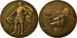 World Coins - France, Medal, Compagnie Générale Transatlantique, Champlain, Shipping, 1932