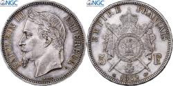 World Coins - France, Napoleon III, 5 Francs, 1862, Paris, Silver, NGC,