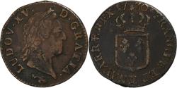 World Coins - France, Louis XV, Sol à la vieille tête, 1770, Besançon, Copper,