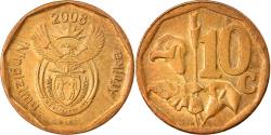 World Coins - Coin, South Africa, 10 Cents, 2008, Pretoria, , Bronze Plated Steel