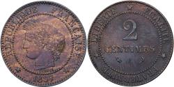 World Coins - France, 2 Centimes, Cérès, 1897, Paris, Bronze, , Gadoury:105