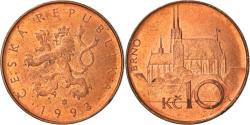 World Coins - Coin, Czech Republic, 10 Korun, 1993, , Copper Plated Steel, KM:4