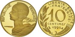 World Coins - Coin, France, Marianne, 10 Centimes, 1995, Paris, Proof / BE,