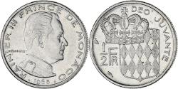 World Coins - Coin, Monaco, Rainier III, 1/2 Franc, 1965, , Nickel, KM:145