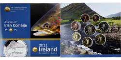 World Coins - Ireland, Coffret 1c. à 2€, Animals of Irish Coinage, Salmon, 2011, UNC