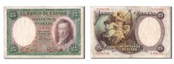 World Coins - Banknote, Spain, 25 Pesetas, 1931, 1931-04-25, EF(40-45)
