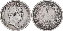 World Coins - France, Louis-Philippe, 5 Francs, 1831, Bordeaux, Tranche en creux,