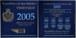 World Coins - San Marino, Set 1 ct. - 5 Euro, Série Divisionnelle, 2005, Coin Card .BU