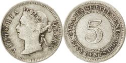 World Coins - Coin, Straits Settlements, Victoria, 5 Cents, 1895, , Silver, KM:10