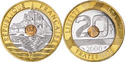 World Coins - Coin, France, Mont Saint Michel, 20 Francs, 2000, BU, , Tri-Metallic