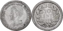 World Coins - Netherlands, Wilhelmina I, 10 Cents, 1918, Silver, , KM:145