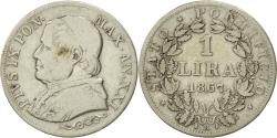 World Coins - Coin, ITALIAN STATES, PAPAL STATES, Pius IX, Lira, 1867, Roma,