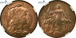 World Coins - Coin, France, Dupuis, 10 Centimes, 1907, Paris, GENI, MS63RB, Bronze, KM:843