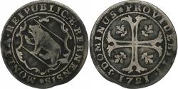 World Coins - SWISS CANTONS, BERN, 1/2 Batzen, 1721, Bern, Billon, , KM:91