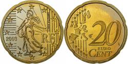World Coins - France, 20 Euro Cent, 2003, BE, , Brass, KM:1286