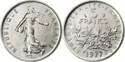 World Coins - France, 5 Francs, Semeuse, 1977, MDP, série FDC, Cupronickel,