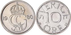 World Coins - Coin, Sweden, Carl XVI Gustaf, 10 Öre, 1980, Copenhagen, , Copper-nickel