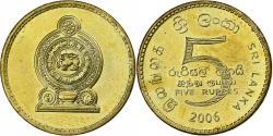World Coins - Sri Lanka, 5 Rupees, 2006, Aluminum-Bronze, , KM:156