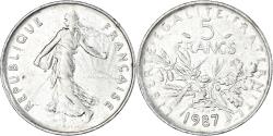 World Coins - Coin, France, 5 Francs, 1987
