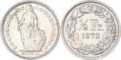 World Coins - Coin, Switzerland, 1/2 Franc, 1972