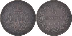 World Coins - Coin, San Marino, 5 Centesimi, 1864, Rome, , Copper, KM:1