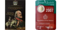 World Coins - San Marino, 2 Euro, Giuseppe Garibaldi, Coin card, 2007, Rome, Bi-Metallic