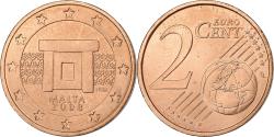 World Coins - Malta, 2 Euro Cent, 2008, Paris, Copper Plated Steel,