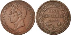 World Coins - Coin, Monaco, Honore V, 5 Centimes, Cinq, 1837, Monaco, , Copper